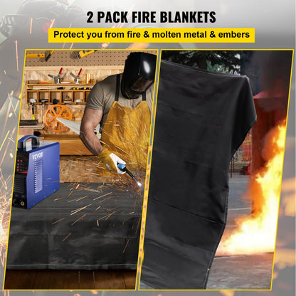 VV-WB-2BB - 8' x 10' Flame-Retardant Fire Blanket with Grommets