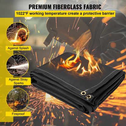 VV-WB-2BB - 8' x 10' Flame-Retardant Fire Blanket with Grommets