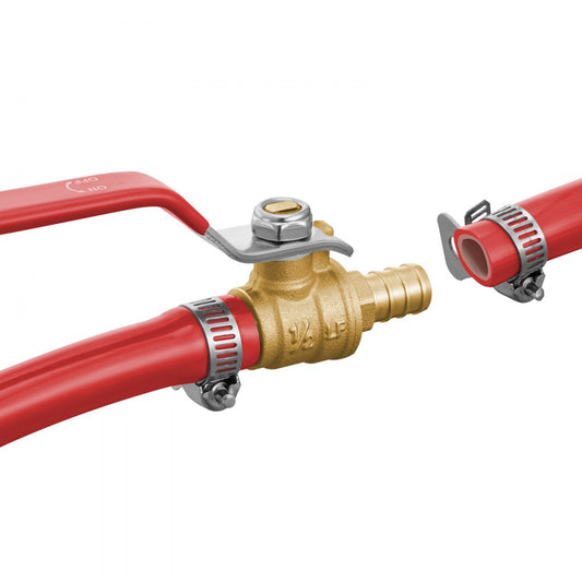 QF-11 - 10-Pack 1/2 in Lead-Free Brass PEX Ball Valves with Handles