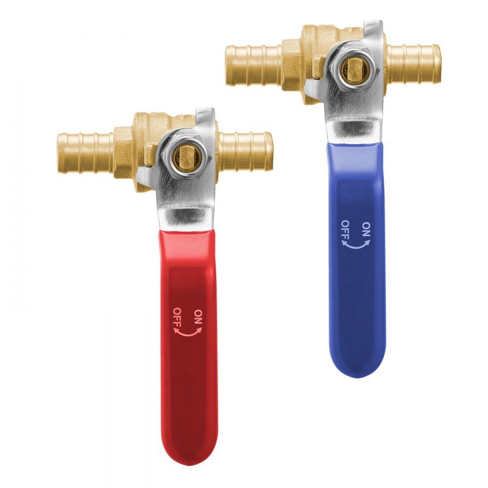 QF-11 - 10-Pack 1/2 in Lead-Free Brass PEX Ball Valves with Handles