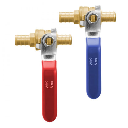 QF-11 - 10-Pack 1/2 in Lead-Free Brass PEX Ball Valves with Handles