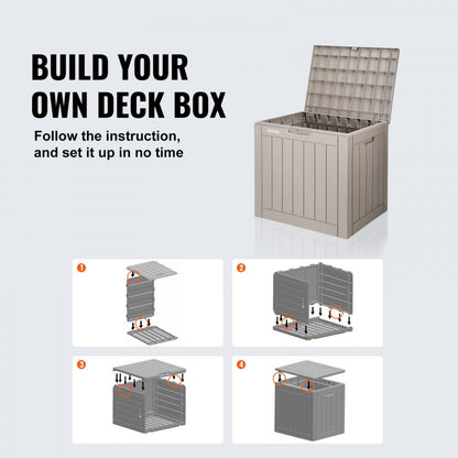 010446134795 - 31-Gallon Waterproof Deck Box for Outdoor Storage & Organization
