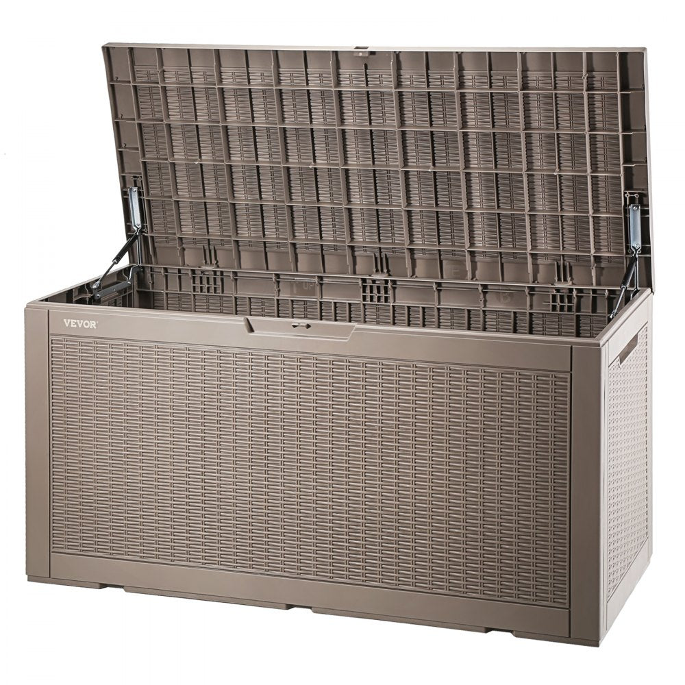 010597377633 - 100-Gallon Weatherproof Deck Box for Outdoor Storage