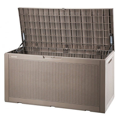 010597377633 - 100-Gallon Weatherproof Deck Box for Outdoor Storage