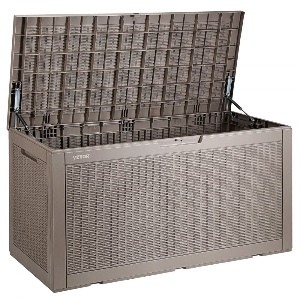 010597377633 - 100-Gallon Weatherproof Deck Box for Outdoor Storage