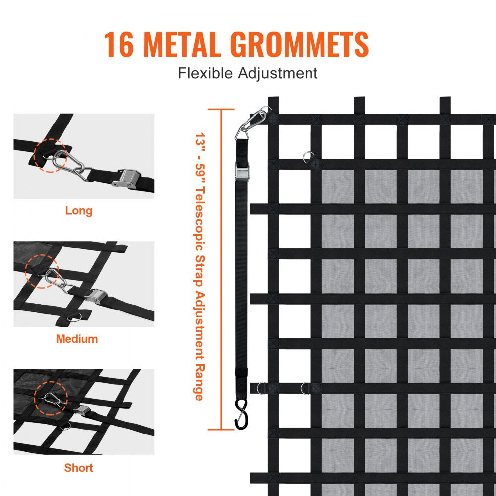 PLCN0096 - 96" x 81" Heavy Duty Cargo Net with 1500 lbs Capacity