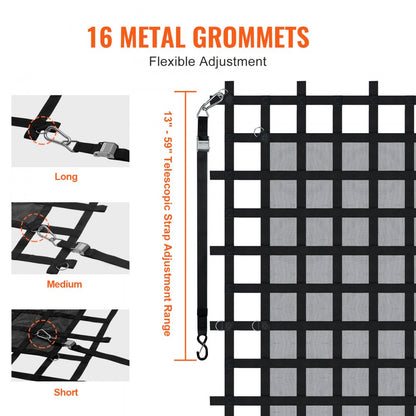 PLCN0096 - 96" x 81" Heavy Duty Cargo Net with 1500 lbs Capacity