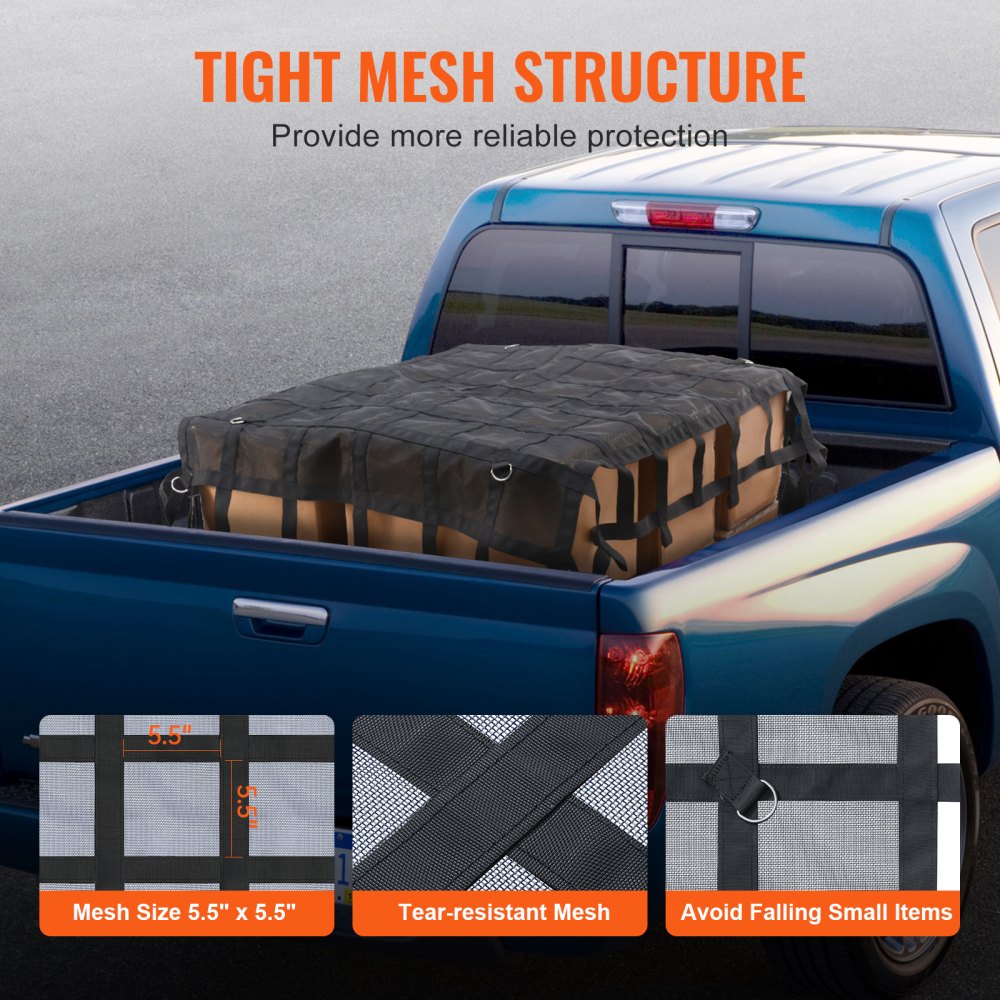 PPCN0072 - Heavy Duty 72" x 57" Cargo Net with D-Rings & S-Hooks