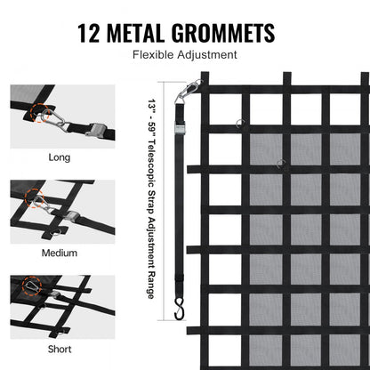 PLCN0072 - 72" x 57" Heavy Duty Cargo Net with 1500 lbs Capacity