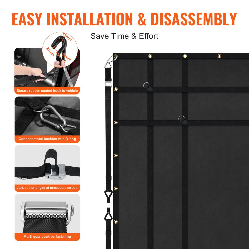 VCCN0072 - 72" x 57" Heavy Duty Cargo Net with 700 lbs Capacity