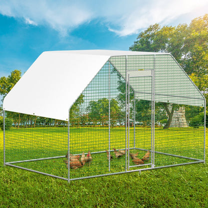 SS—JXHWJL0003 - 6.5x9.8ft Metal Chicken Coop with Waterproof Cover