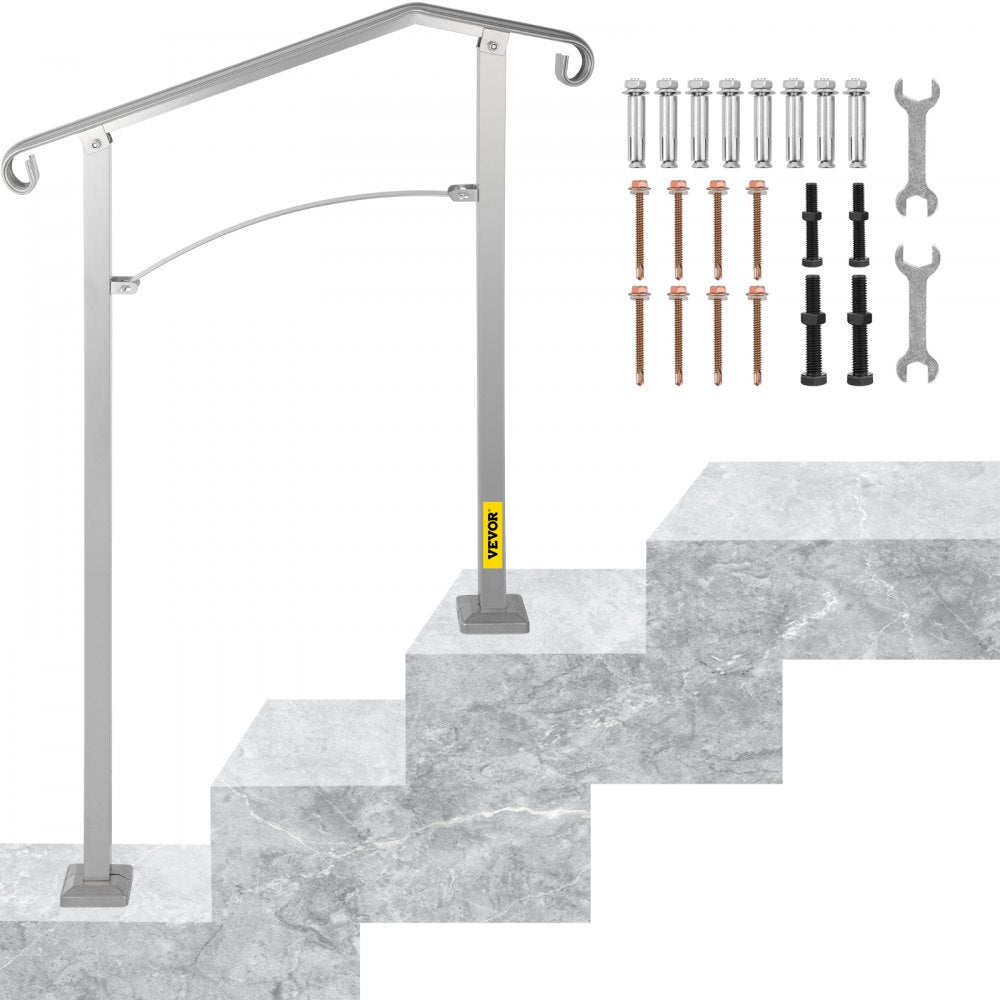 SS-YJH-00018 - Adjustable Alloy Handrail for 2-3 Steps, Rust-Proof Design