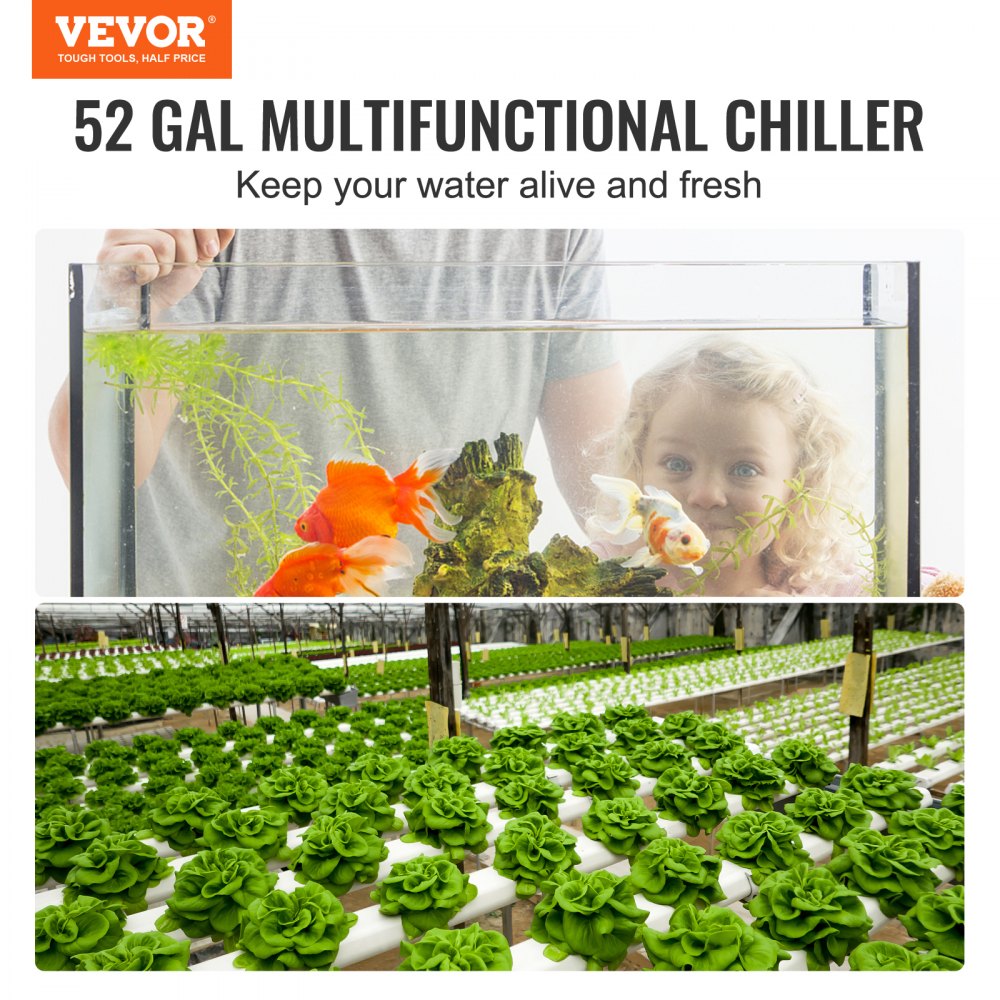 CL280 - 52 Gal VEVOR Aquarium Chiller for Optimal Fish Tank Temperature