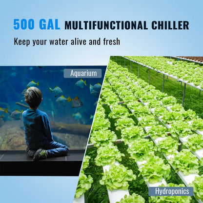 S2TL3500 - VEVOR 1.5HP Aquarium Chiller for 500 Gallon Tanks