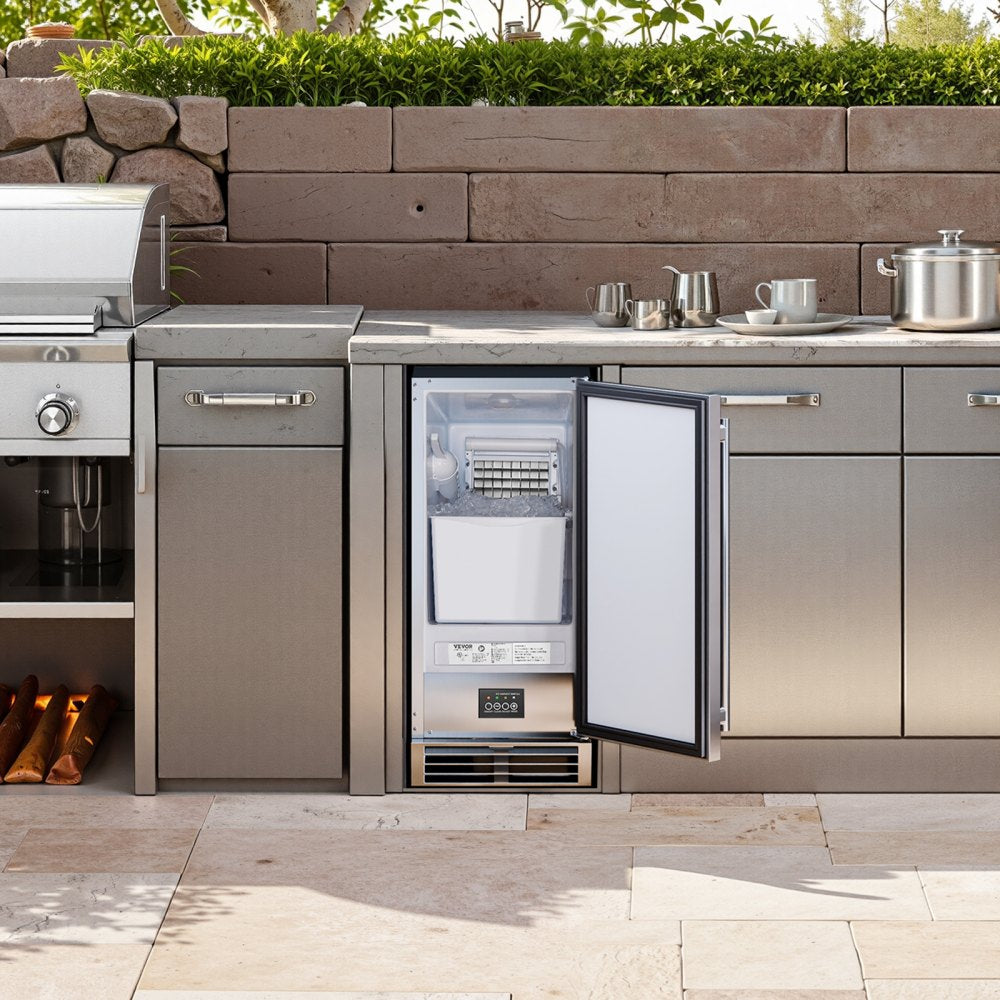 IMD50BIO - 50 lbs/day Stainless Steel Built-In Ice Maker with Reversible Door