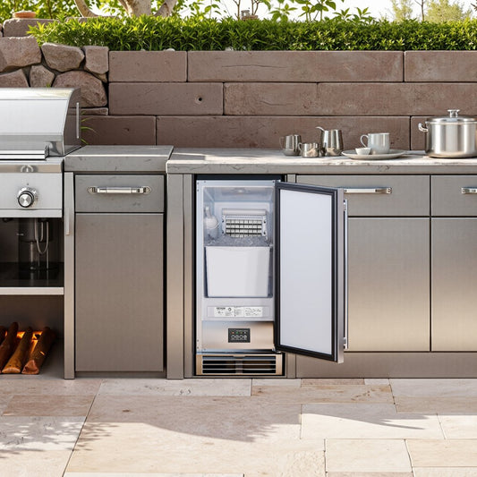 IMD50BIO - 50 lbs/day Stainless Steel Built-In Ice Maker with Reversible Door