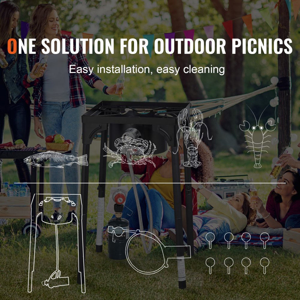 GB-1 - 30,000-BTU Portable Carbon Steel Camping Stove