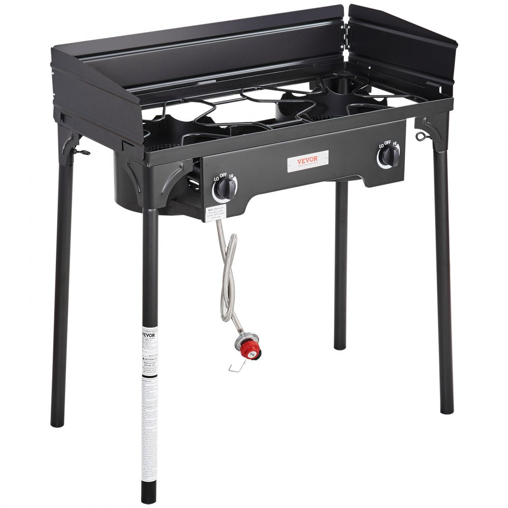 GB-2 - 60,000 BTU Double Burner Camping Stove for Outdoor Cooking