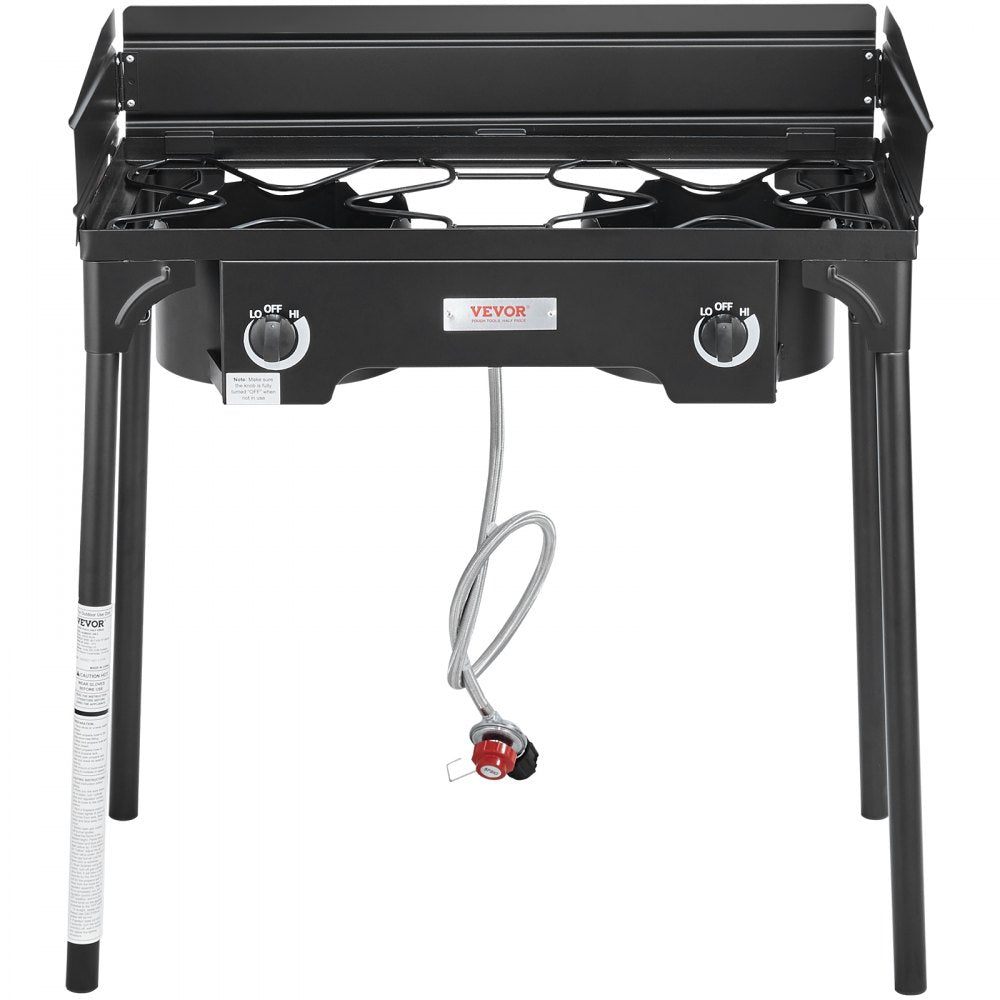 GB-2 - 60,000 BTU Double Burner Camping Stove for Outdoor Cooking
