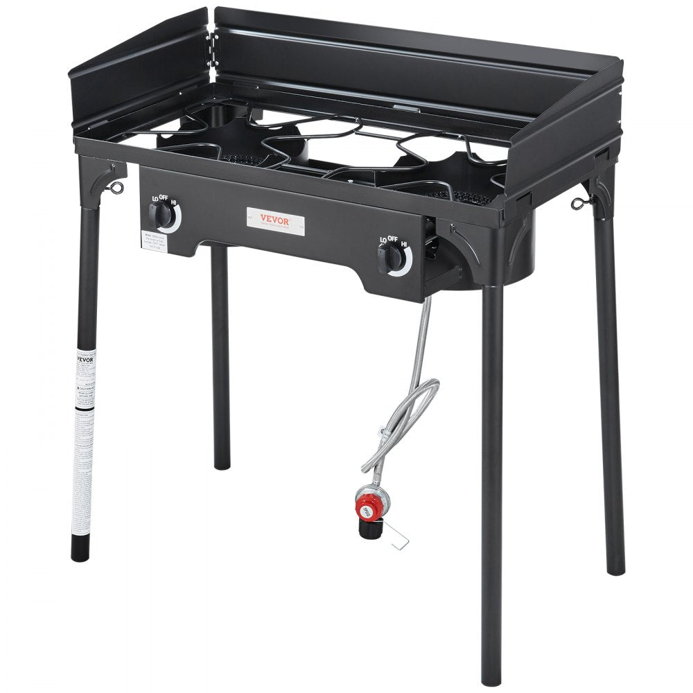 GB-2 - 60,000 BTU Double Burner Camping Stove for Outdoor Cooking