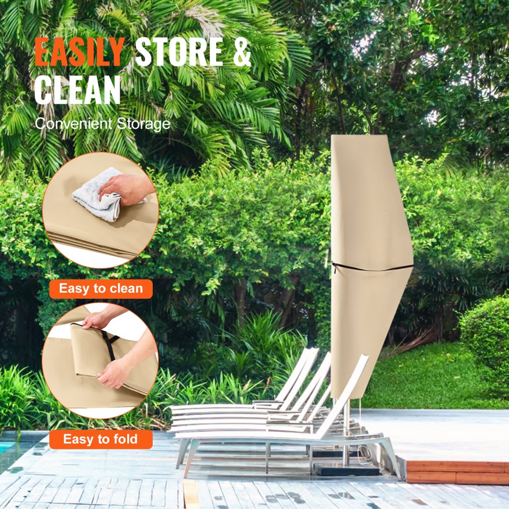 010719244052 - Durable 420D Umbrella Cover for 13ft Offset Umbrellas