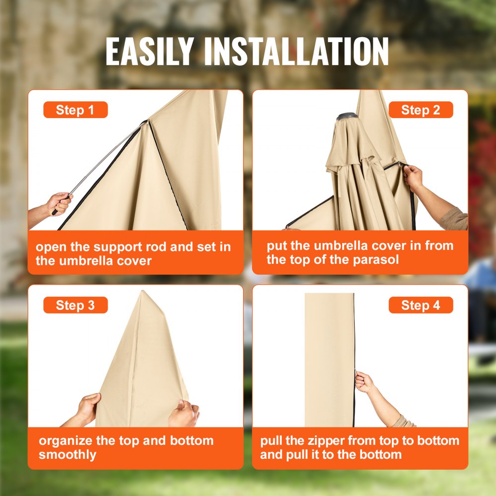010719244052 - Durable 420D Umbrella Cover for 13ft Offset Umbrellas