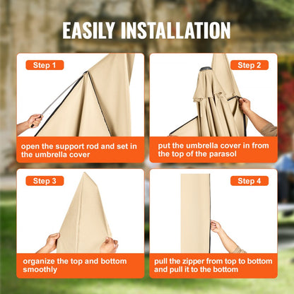 010719244052 - Durable 420D Umbrella Cover for 13ft Offset Umbrellas