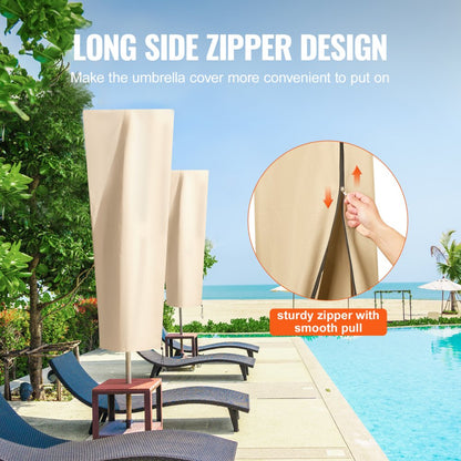 010528871287 - Water-Resistant 13ft Cantilever Umbrella Cover with 420D Oxford Fabric