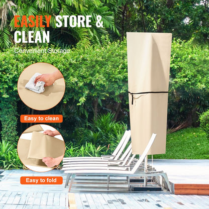 010528871287 - Water-Resistant 13ft Cantilever Umbrella Cover with 420D Oxford Fabric