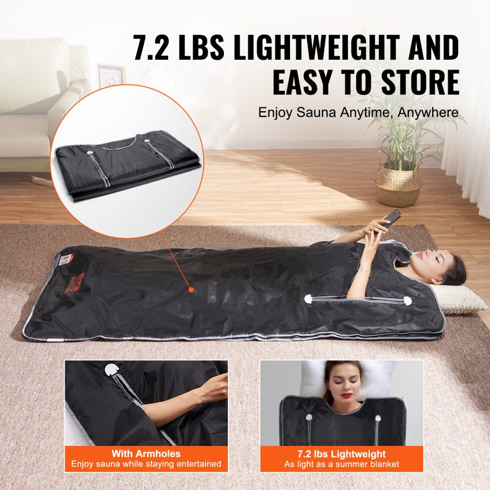 BW-802 - Portable Infrared Sauna Blanket with Adjustable Temperature & Arm Holes