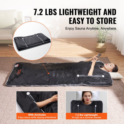 BW-802 - Portable Infrared Sauna Blanket with Adjustable Temperature & Arm Holes