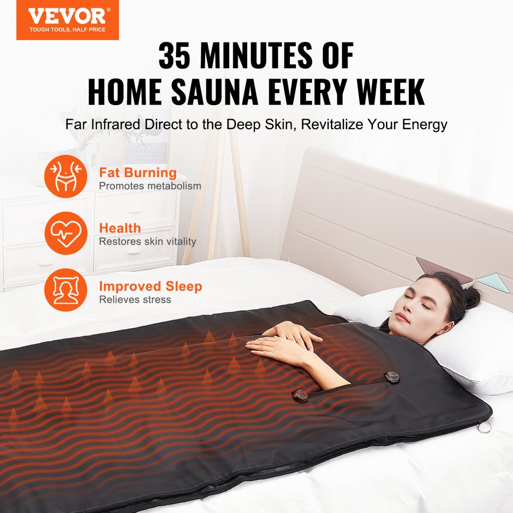 BW-801 - Lightweight Infrared Sauna Blanket with Timer & Carrying Bag