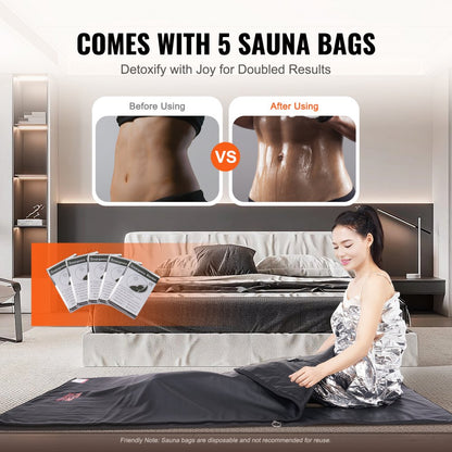 BW-801 - Lightweight Infrared Sauna Blanket with Timer & Carrying Bag