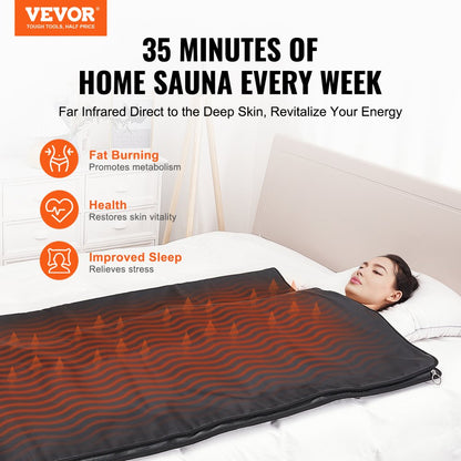 BW-801 - Portable Infrared Sauna Blanket with Remote Control for Detoxification