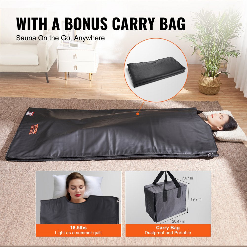 BW-801 - Portable Infrared Sauna Blanket with Remote Control for Detoxification
