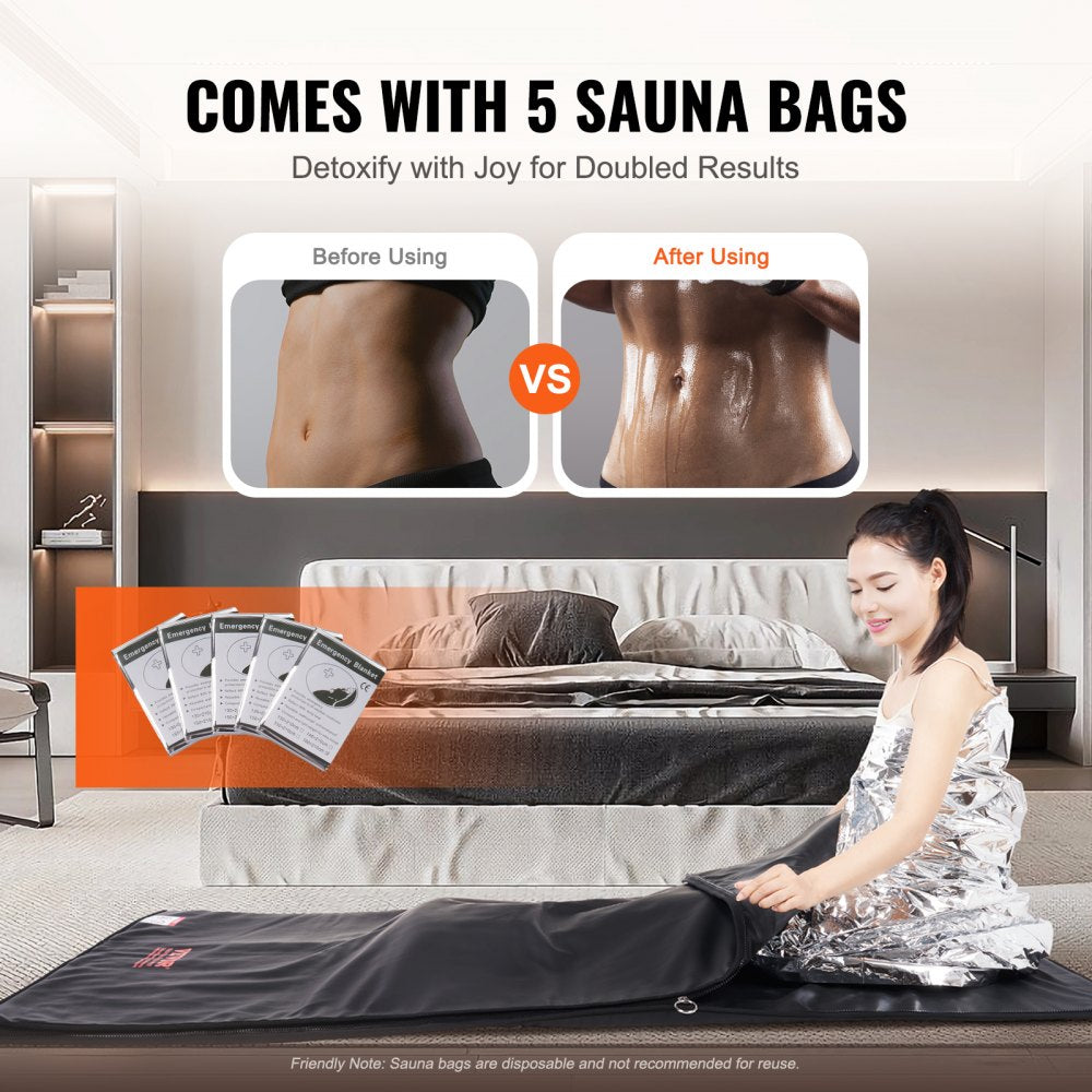 BW-801 - Portable Infrared Sauna Blanket with Remote Control for Detoxification