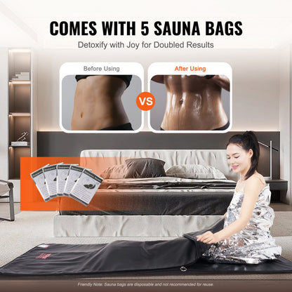 BW-801 - Portable Infrared Sauna Blanket with Remote Control for Detoxification