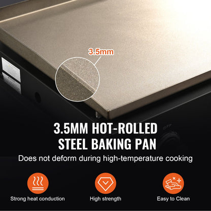 EGA94 - 36" Heavy-Duty Flat Top Griddle with Portable Wheels