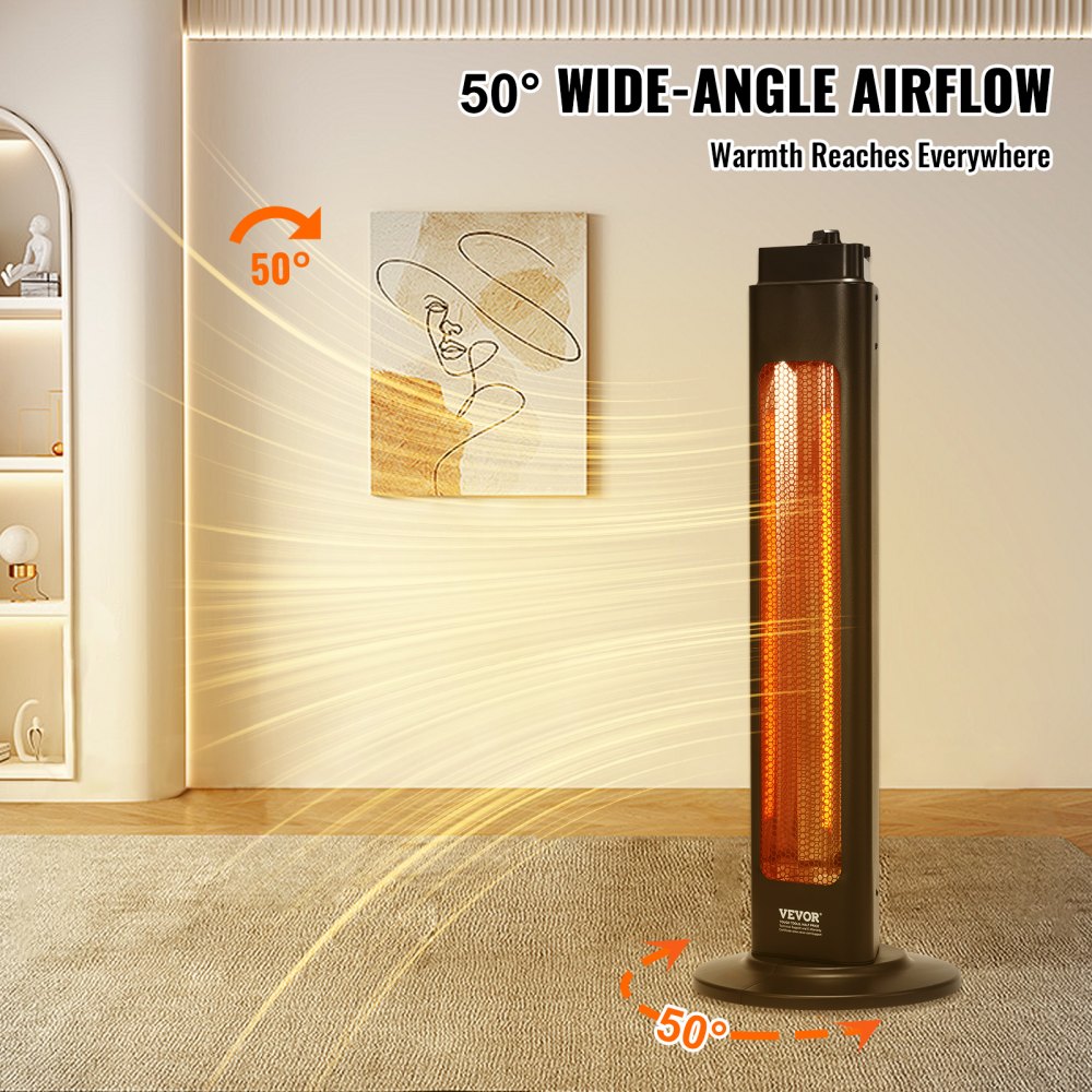 T01-G15Y - 1500W VEVOR Infrared Heater, 31.5" Quick Heat for Any Space