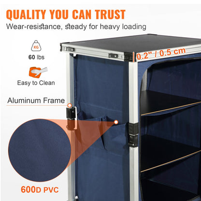 010505922986 - Sturdy 66 lbs Capacity Folding Camping Kitchen Table with Carry Bag