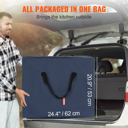 010505922986 - Sturdy 66 lbs Capacity Folding Camping Kitchen Table with Carry Bag