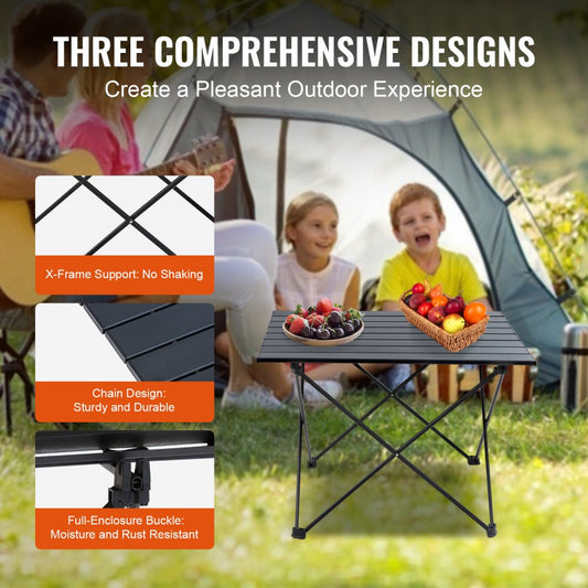 AP-SS-004 - Lightweight 22.24"x18.11" Outdoor Folding Table, 66 lbs Capacity