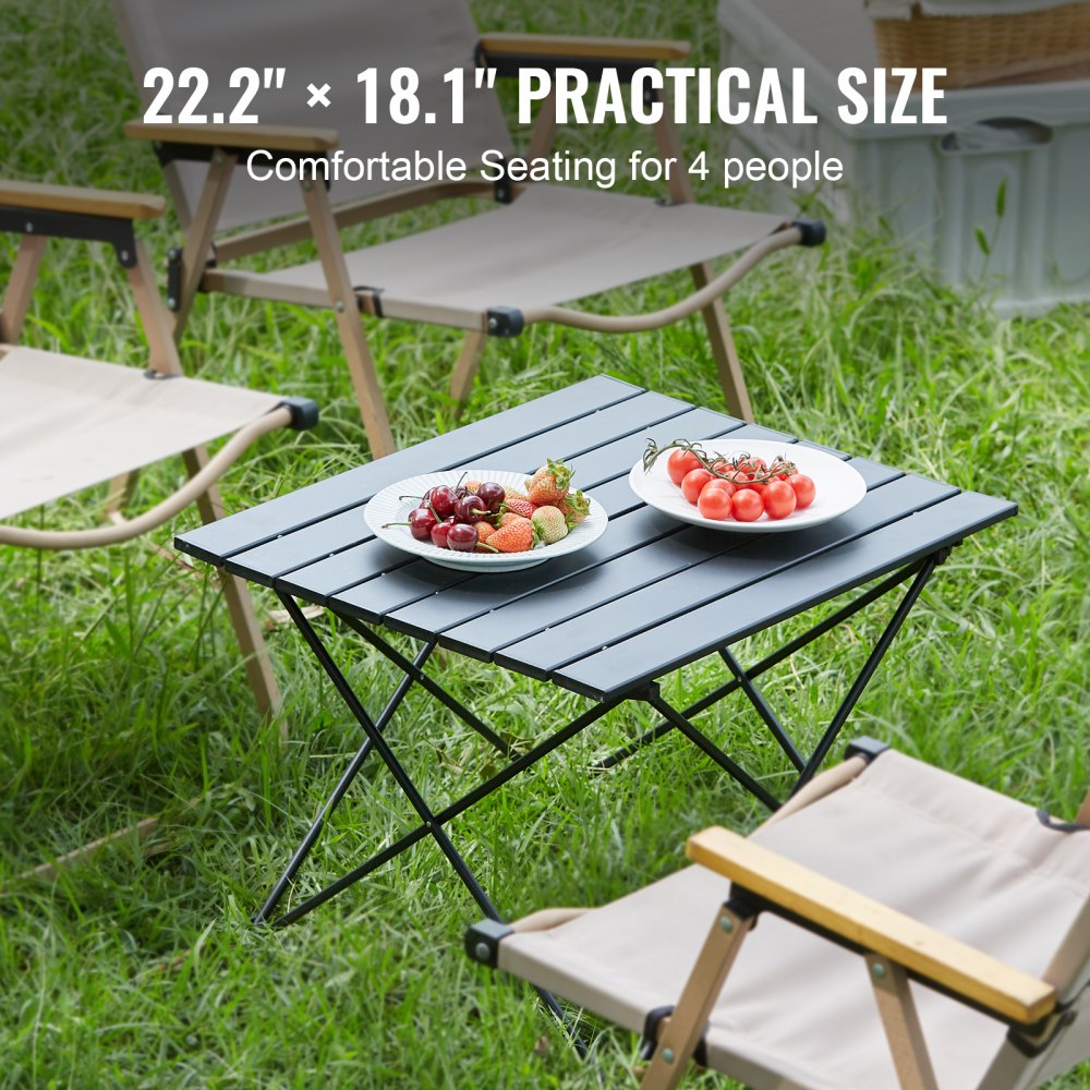 AP-SS-004 - Lightweight 22.24"x18.11" Outdoor Folding Table, 66 lbs Capacity