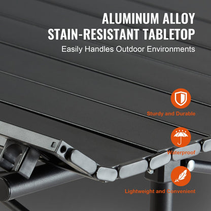 AP-SS-002 - Lightweight 24x16" Aluminum Folding Camping Table with Storage Bag