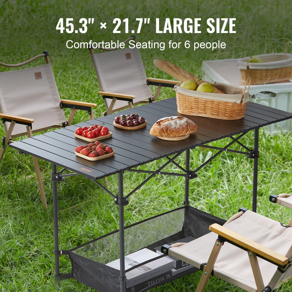 AP-SS-002 - Lightweight 24x16" Aluminum Folding Camping Table with Storage Bag