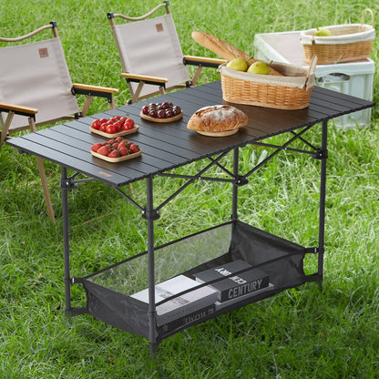 AP-SS-002 - Lightweight 24x16" Aluminum Folding Camping Table with Storage Bag