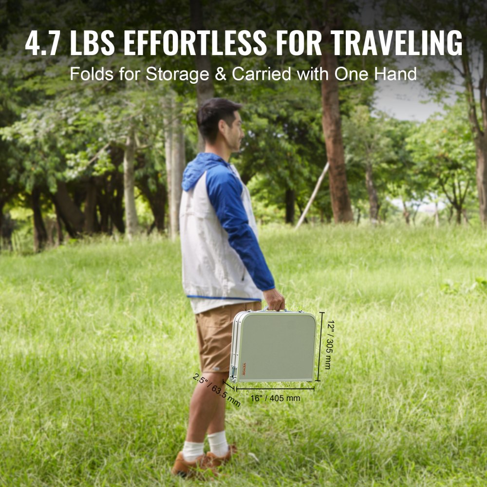 AP-SS-001 - Adjustable Height Aluminum Camping Table for Outdoor Use