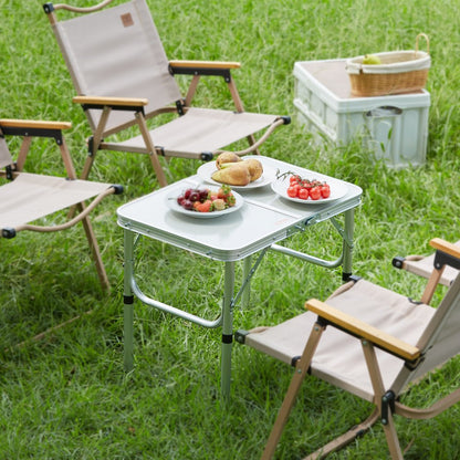 AP-SS-001 - Adjustable Height Aluminum Camping Table for Outdoor Use