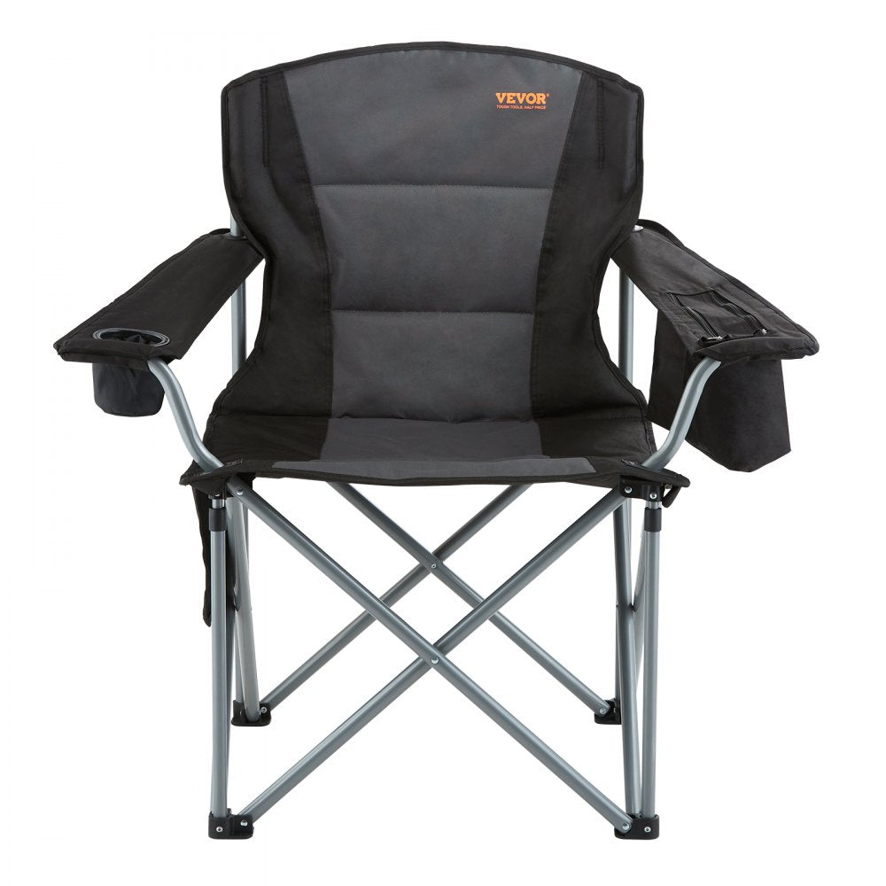 ZM2006XL - Heavy Duty 350 lbs Portable Folding Chair with Side Pockets