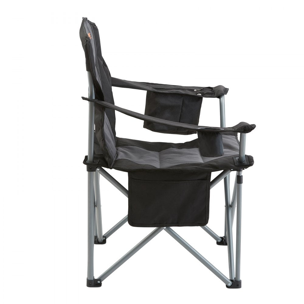 ZM2006XL - Heavy Duty 350 lbs Portable Folding Chair with Side Pockets